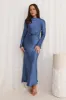 Classy Vibe Maxi Dress Navy sold by Hello Molly