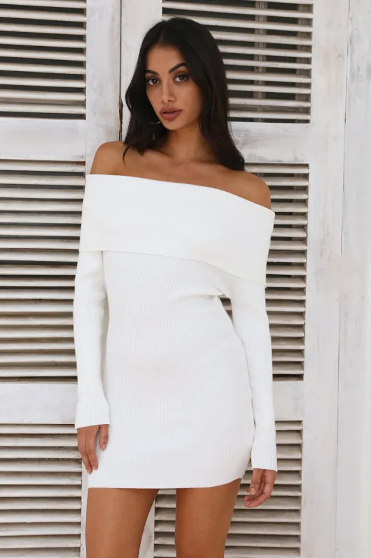 It's Snowing Mini Dress White sold by Hello Molly