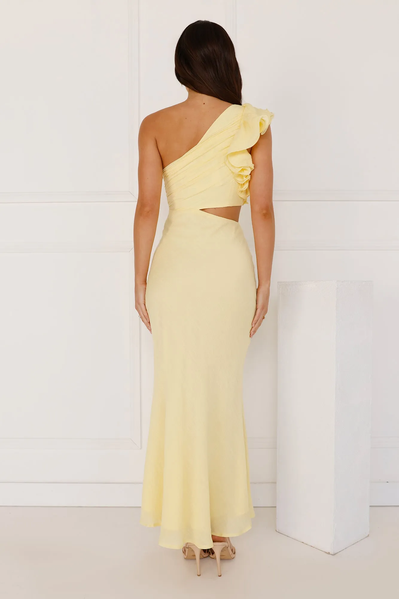 In These Moments One Shoulder Maxi Dress Yellow sold by Hello Molly product image thumbnail 4