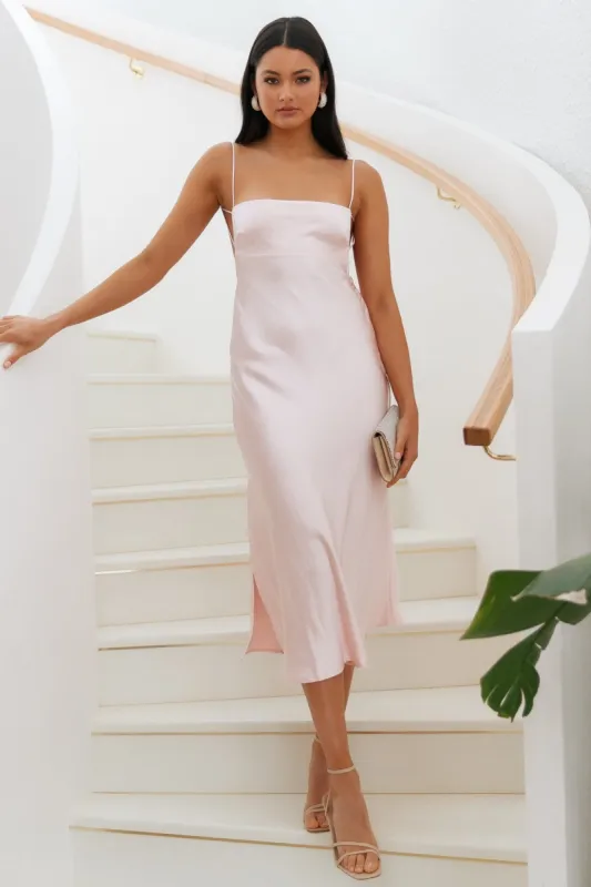 No Advice Midi Dress Pink sold by Hello Molly