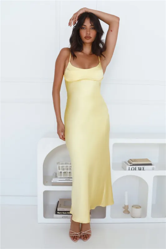 Feels Like Luxe Maxi Dress Yellow sold by Hello Molly