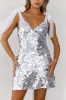 Glitterati Sequin Mini Dress Silver sold by Hello Molly