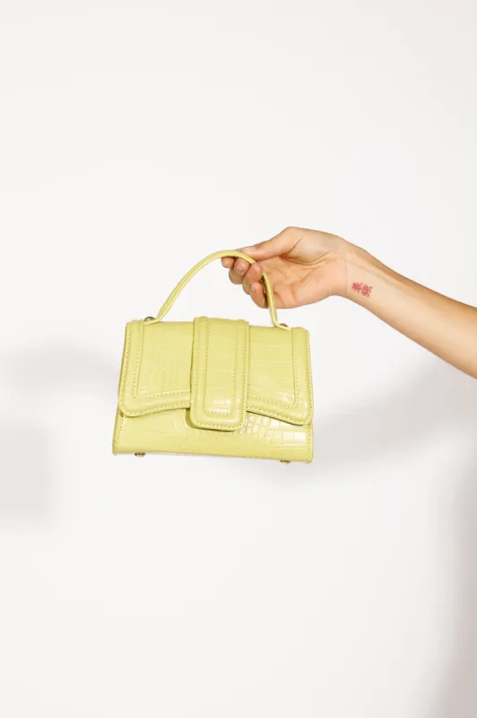 BILLINI Aria Cross Body Bag Chartreuse Croc sold by Hello Molly