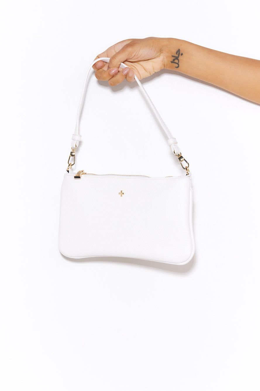 PETA + JAIN Layla Bag White Pebble Gold sold by Hello Molly