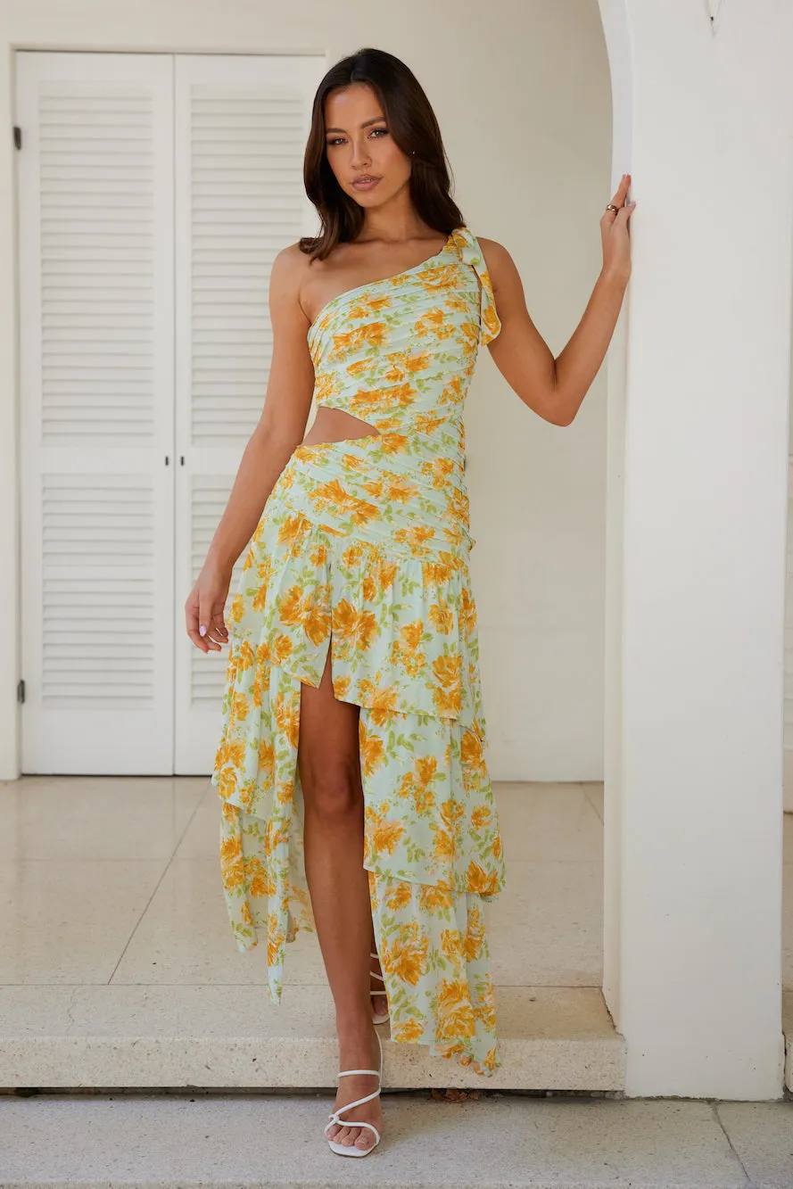 HELLO MOLLY Party On The Coast One Shoulder Maxi Dress Blue sold by Hello Molly product image thumbnail 5