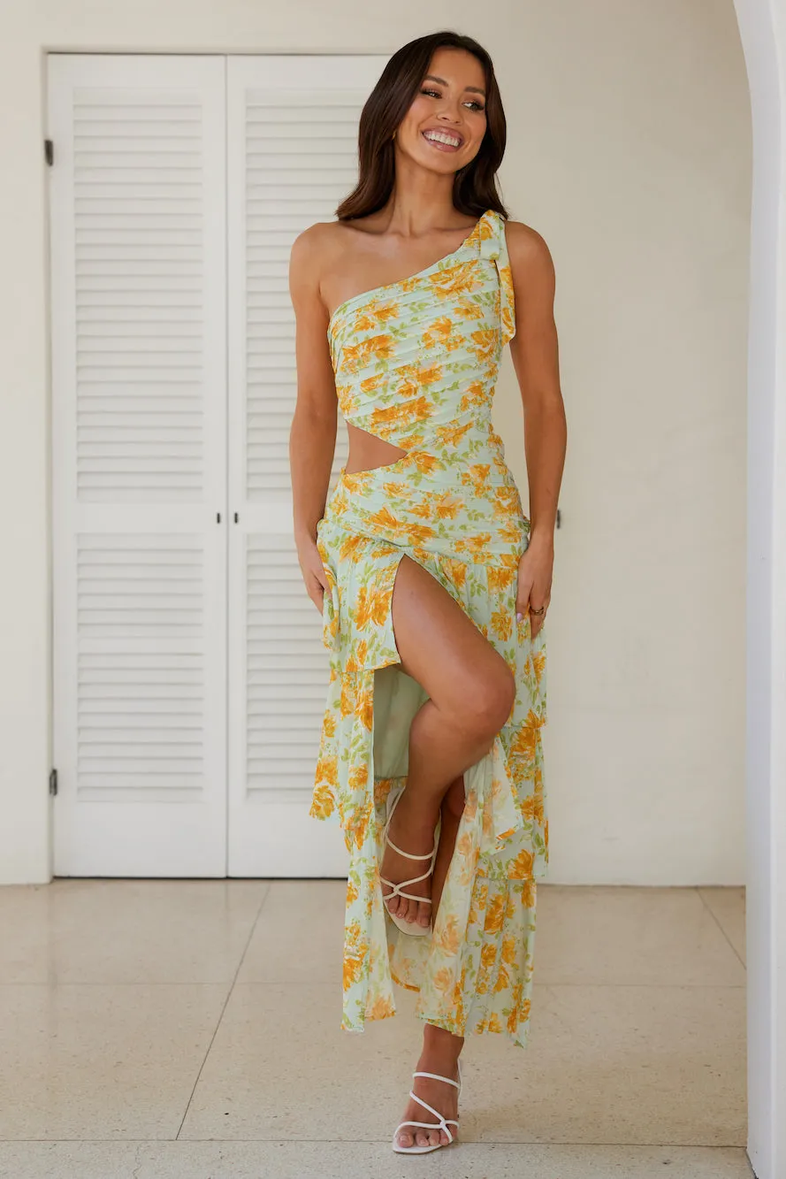 HELLO MOLLY Party On The Coast One Shoulder Maxi Dress Blue sold by Hello Molly product image thumbnail 4