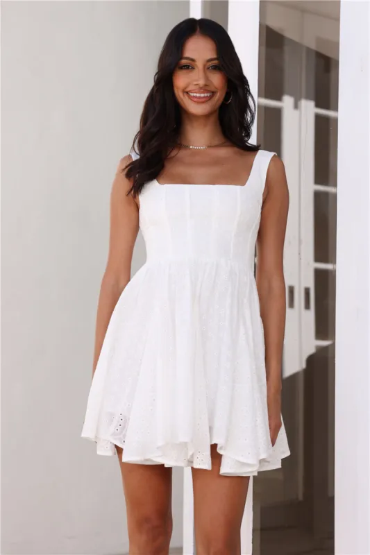 Sweet Beauty Mini Dress White sold by Hello Molly