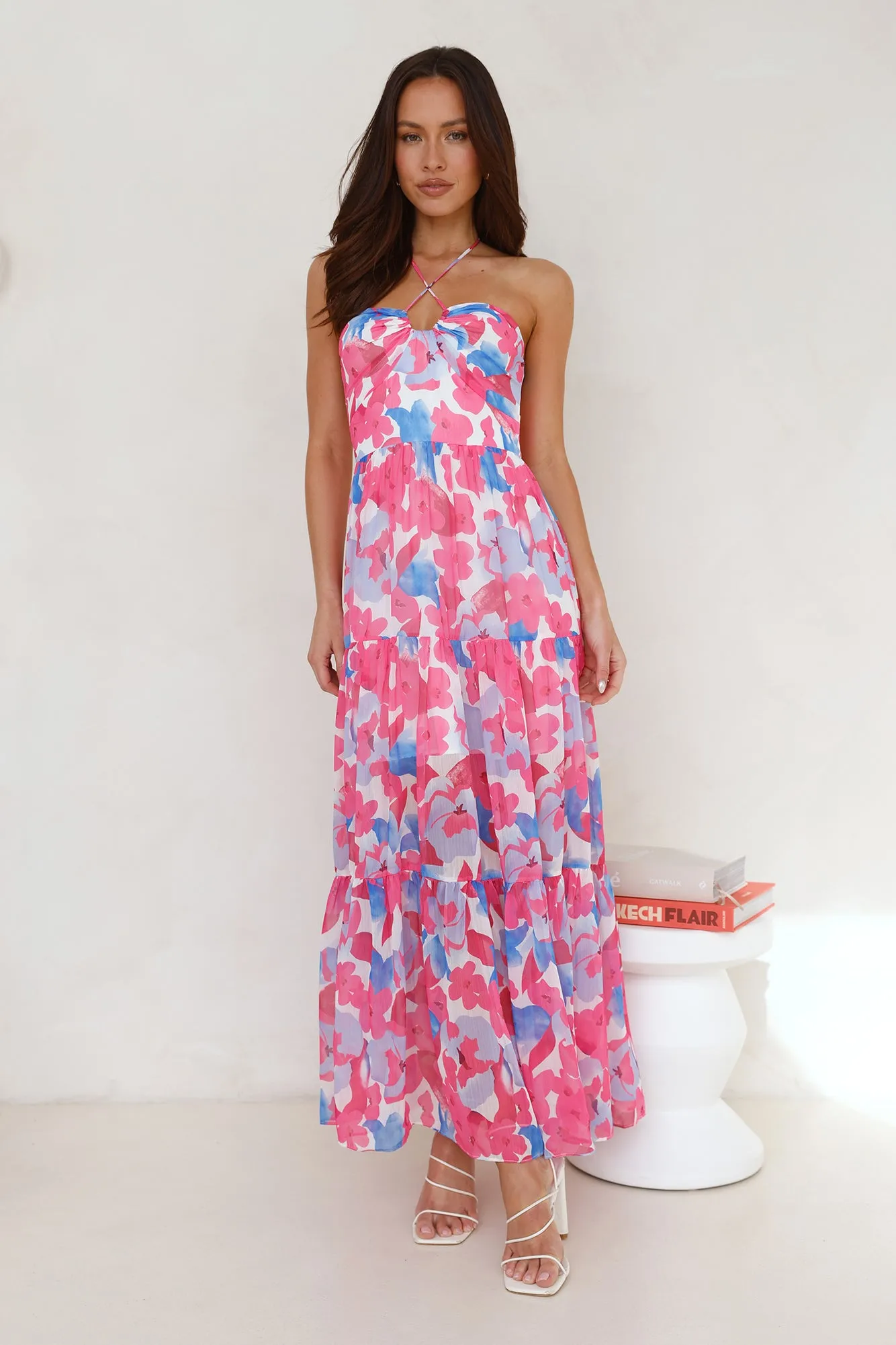 Playlist Halter Maxi Dress Pink sold by Hello Molly product image thumbnail 5