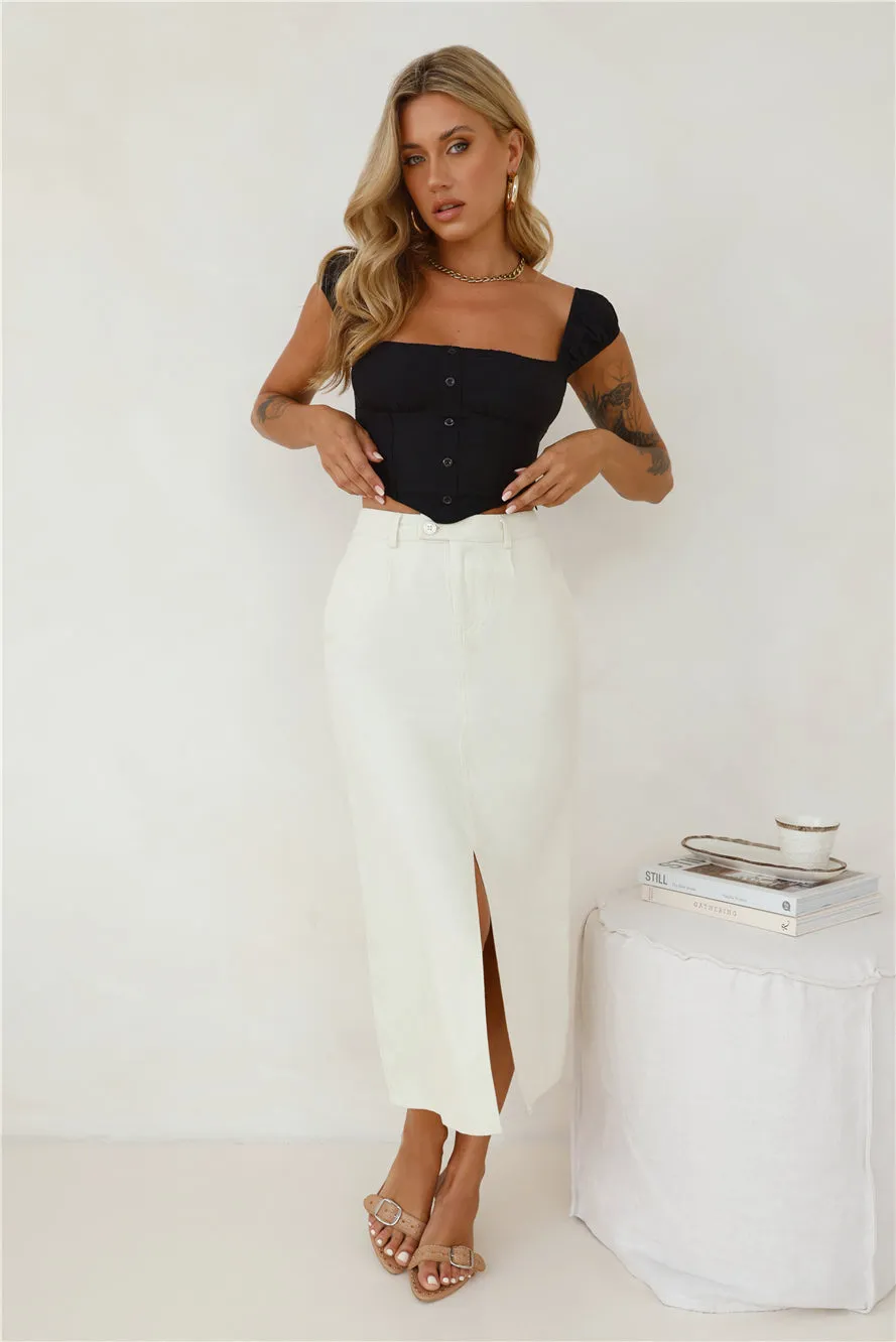 Tracking You Maxi Skirt Beige sold by Hello Molly product image thumbnail 2