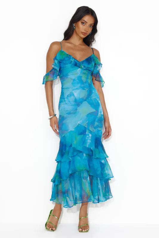 Stars Of Her Maxi Dress Blue sold by Hello Molly