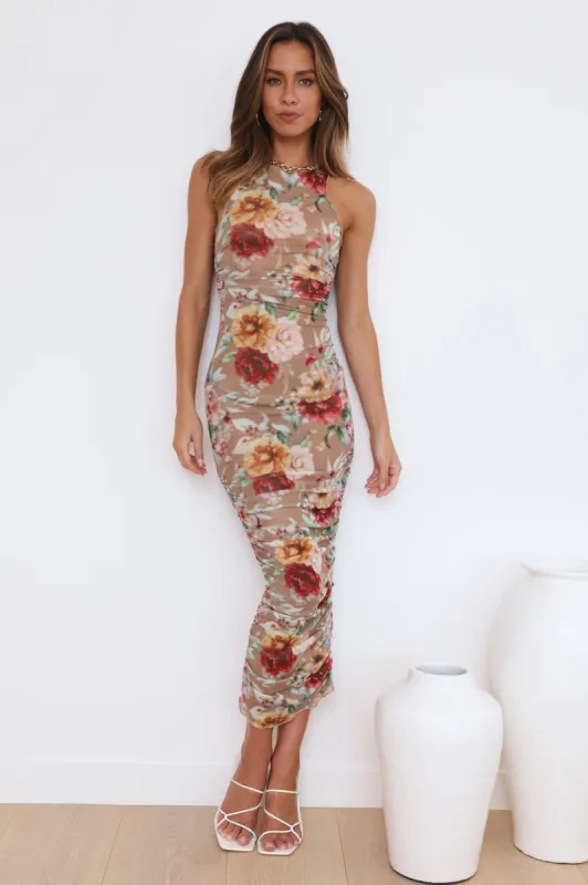 SNDYS Palamas Mesh Midi Dress Floral sold by Hello Molly