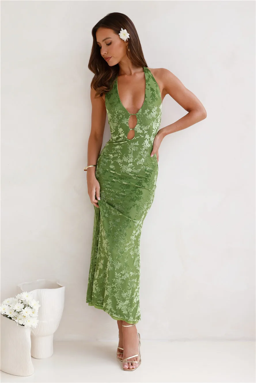Magical Ivy Halter Maxi Dress Green sold by Hello Molly product image thumbnail 4