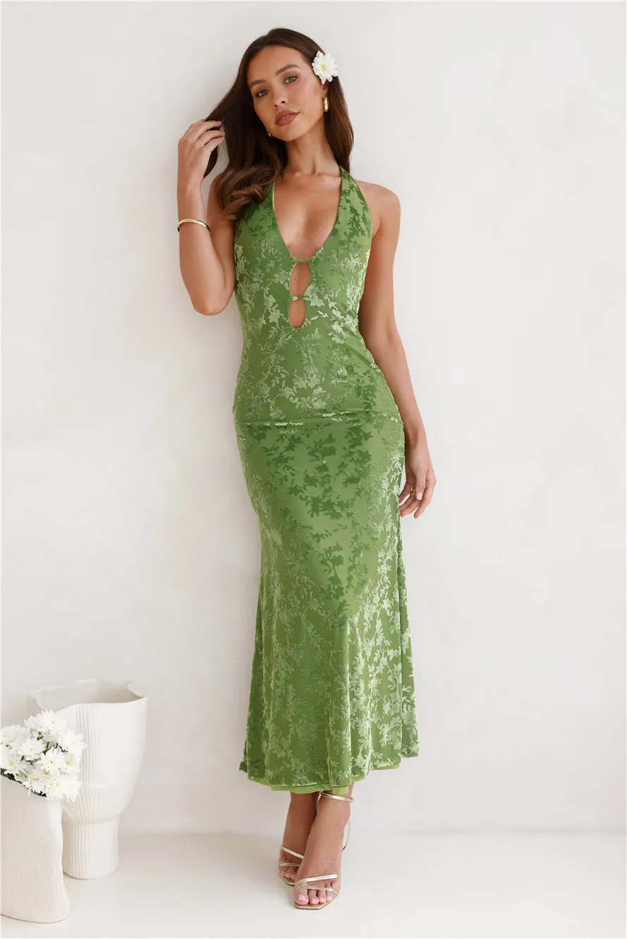 Magical Ivy Halter Maxi Dress Green sold by Hello Molly product image thumbnail 3
