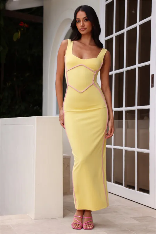 All For Fashion Maxi Dress Yellow sold by Hello Molly