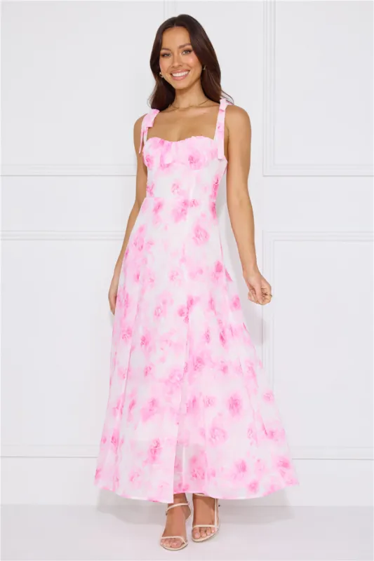 Socialite Status Midi Dress Pink sold by Hello Molly