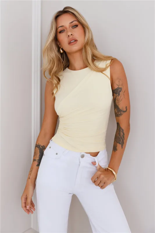 Basic Chic Mesh Top Yellow sold by Hello Molly