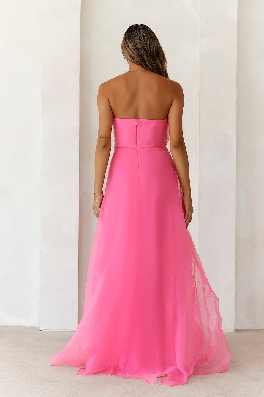 Queen Of The Ball Strapless Maxi Dress Pink sold by Hello Molly product image thumbnail 5
