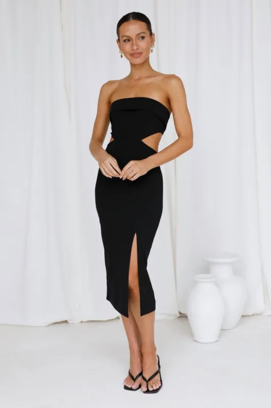 Only Strut Midi Dress Black sold by Hello Molly