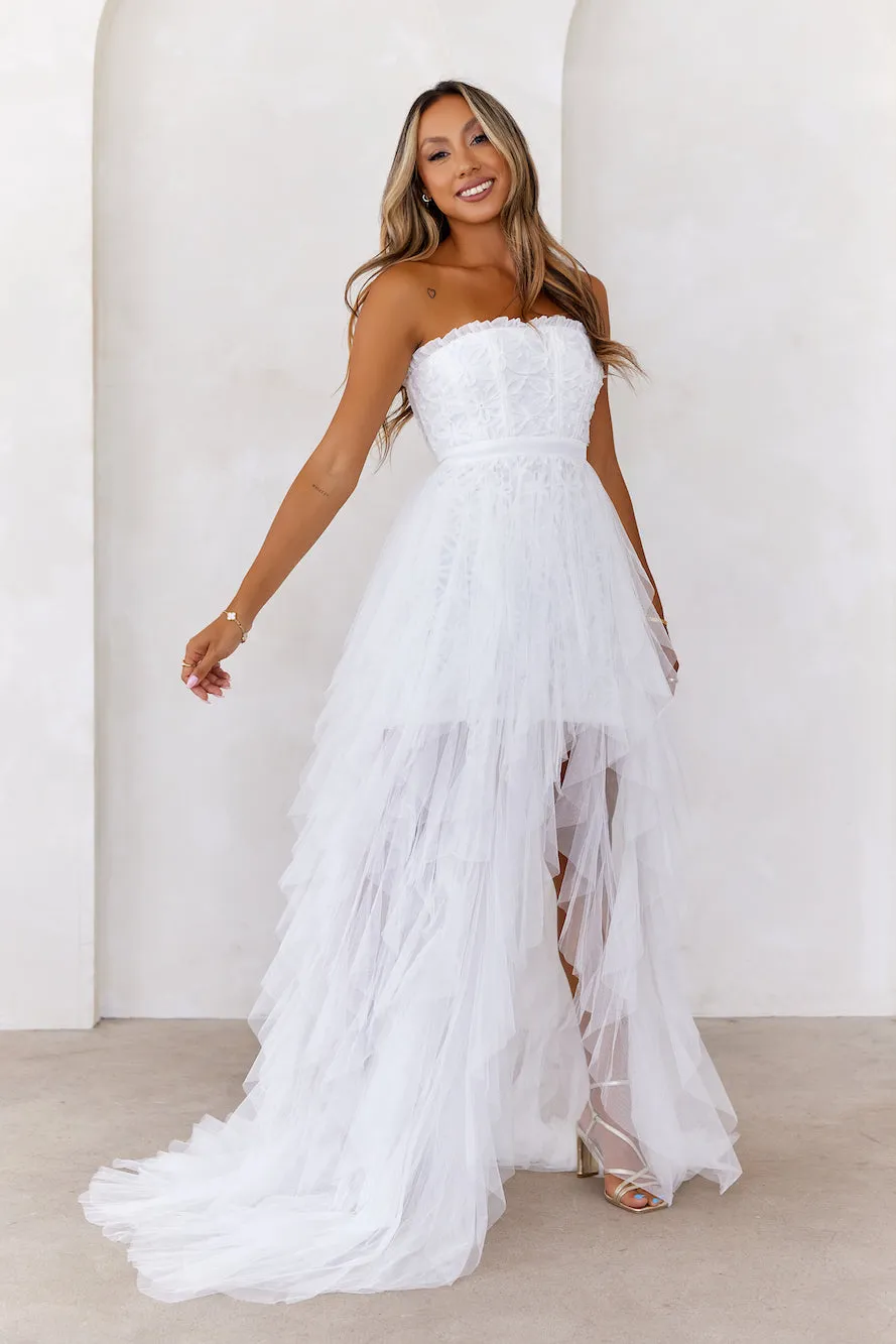 All The Attention Tulle Maxi Dress Off White sold by Hello Molly product image thumbnail 4