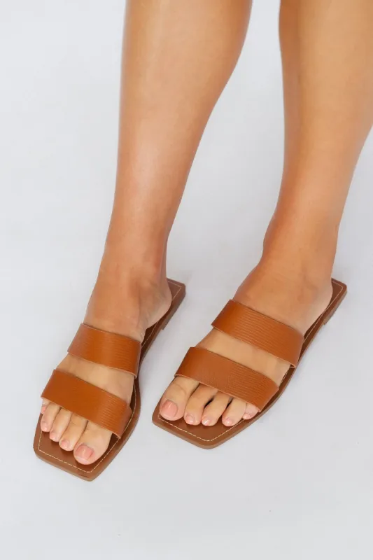 BILLINI Ikaia Slides Tan Lizard sold by Hello Molly