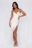 HELLO MOLLY The Sophia Satin Maxi Dress Pearl sold by Hello Molly
