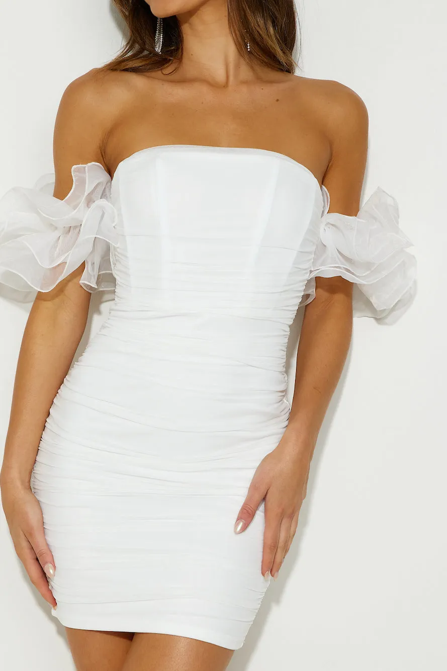 Dream Walker Mini Dress White sold by Hello Molly