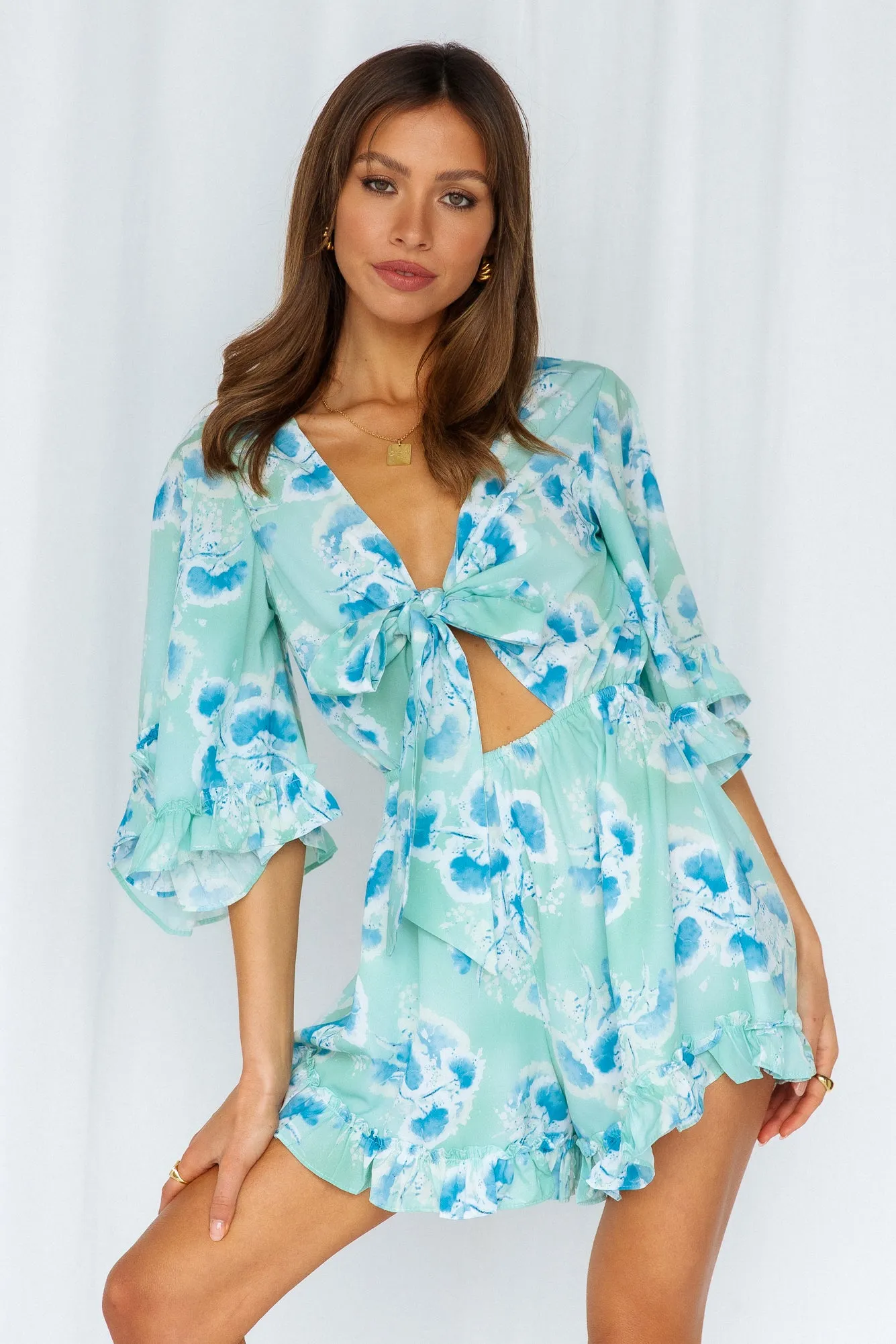 Bloomed Flower Romper Green sold by Hello Molly product image thumbnail 2