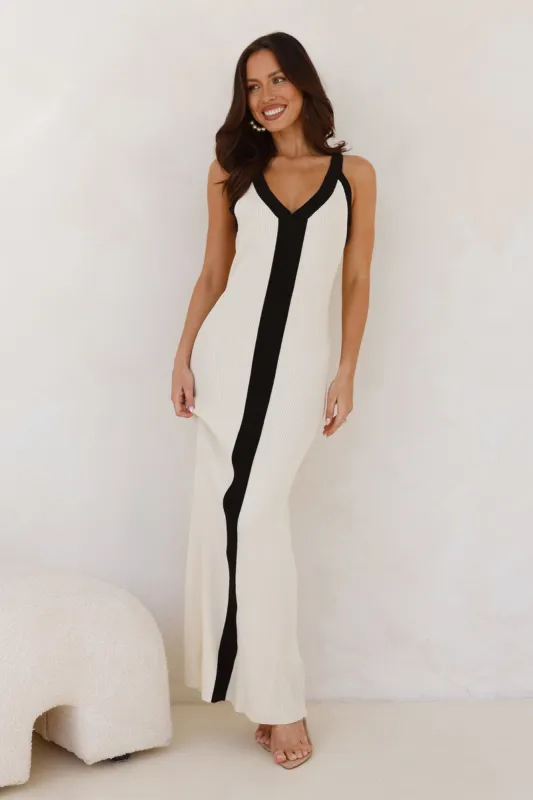Same Days Ribbed Maxi Dress Cream sold by Hello Molly