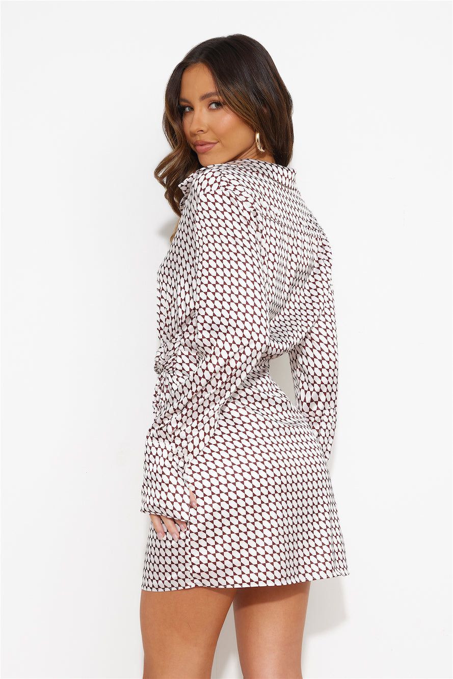 Keep It Busy Satin Shirt Dress White sold by Hello Molly product image thumbnail 5