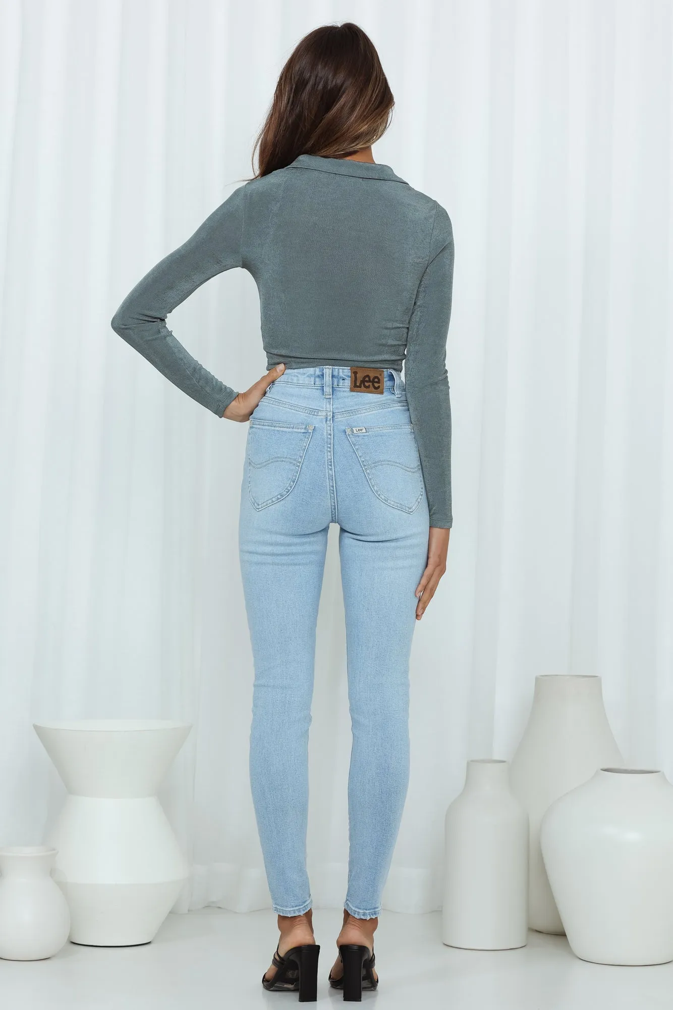 Patience Needed Crop Khaki sold by Hello Molly product image thumbnail 4