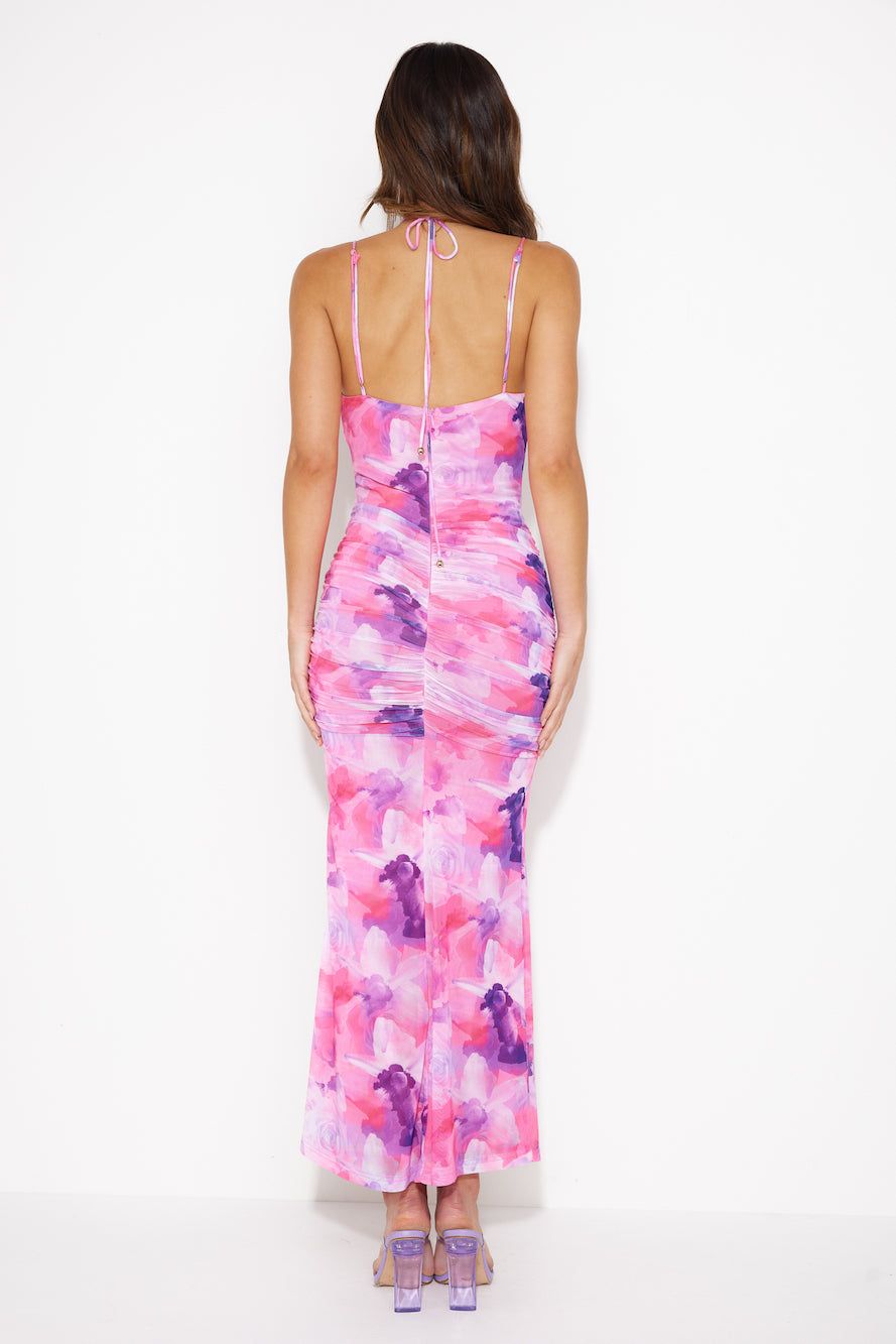 Prep And Go Mesh Maxi Dress Pink sold by Hello Molly product image thumbnail 5