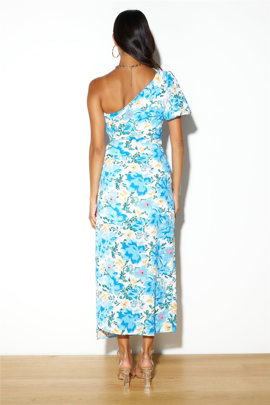 Romantic Lunch Date Midi Dress Blue sold by Hello Molly product image thumbnail 5