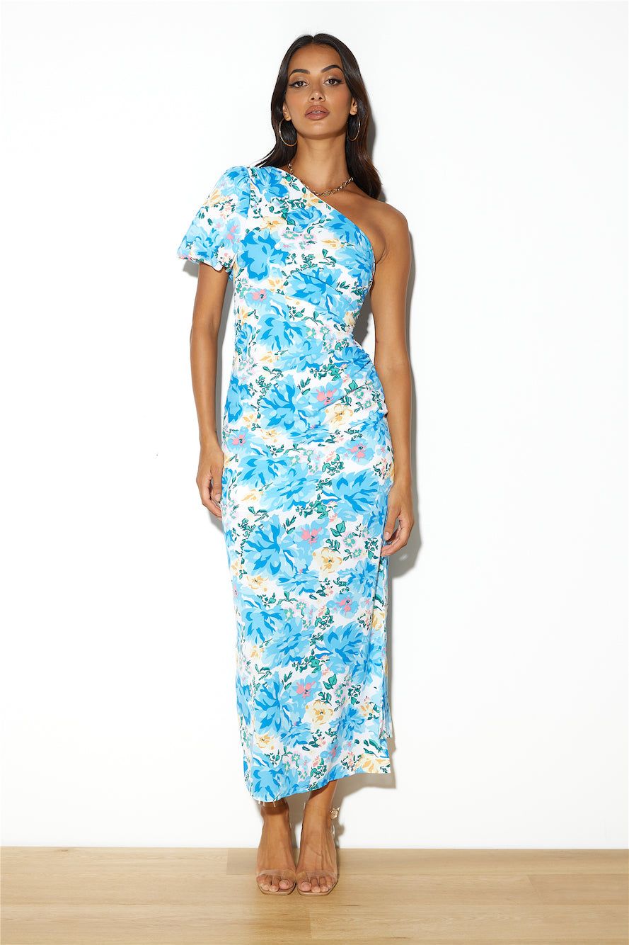 Romantic Lunch Date Midi Dress Blue sold by Hello Molly product image thumbnail 2