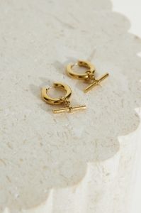 18k Gold Plated Classic Earrings Gold sold by Hello Molly