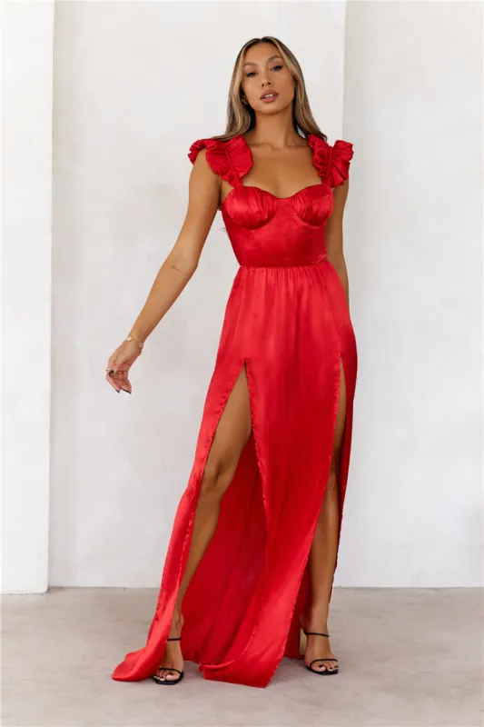 HELLO MOLLY Pretty First Impression Dress Red sold by Hello Molly