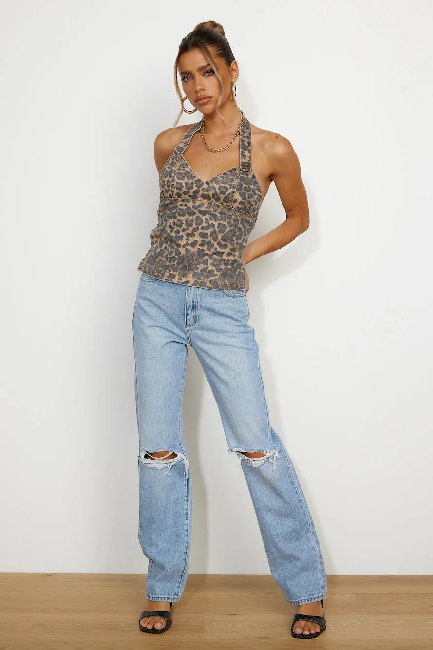 ABRAND A '94 High Straight Suzie Rip Jeans Light Vintage Blue sold by Hello Molly