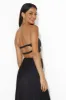 Diary Of Secrets Satin Strapless Crop Top Black sold by Hello Molly