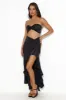 Diary Of Secrets Satin Strapless Crop Top Black sold by Hello Molly
