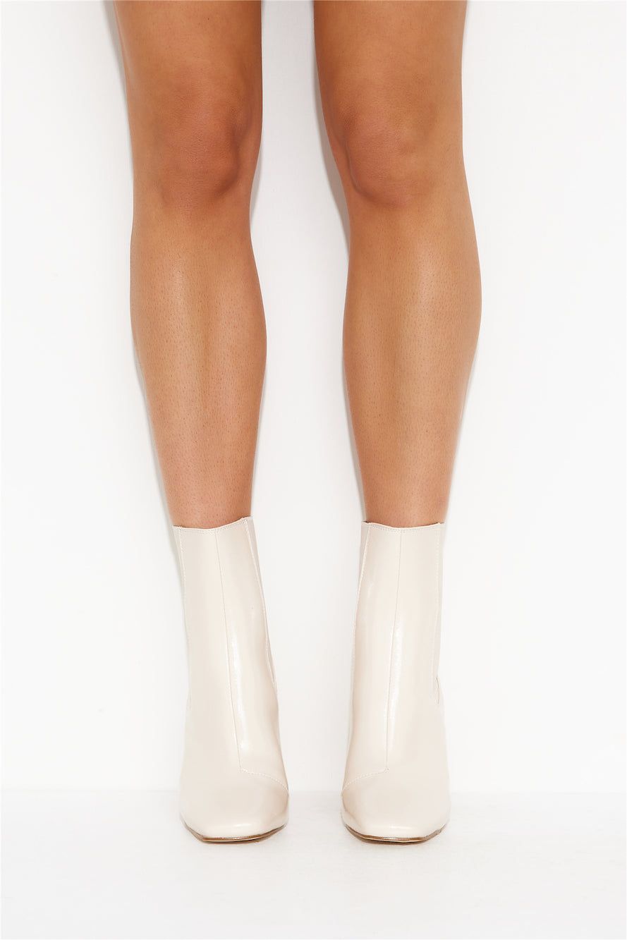 BILLINI Karina Ankle Boots Chalk Crinkle Patent sold by Hello Molly