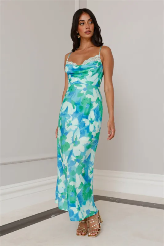 Secrets Of The Ocean Maxi Dress Blue sold by Hello Molly