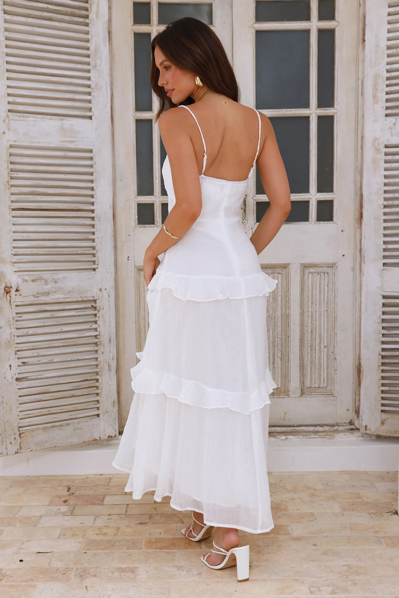 Up At Dawn Maxi Dress White sold by Hello Molly product image thumbnail 4