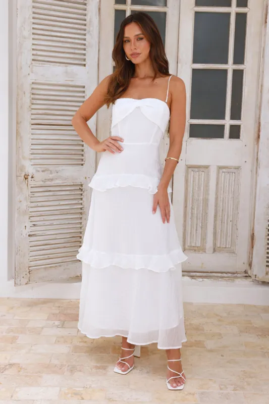 Up At Dawn Maxi Dress White sold by Hello Molly