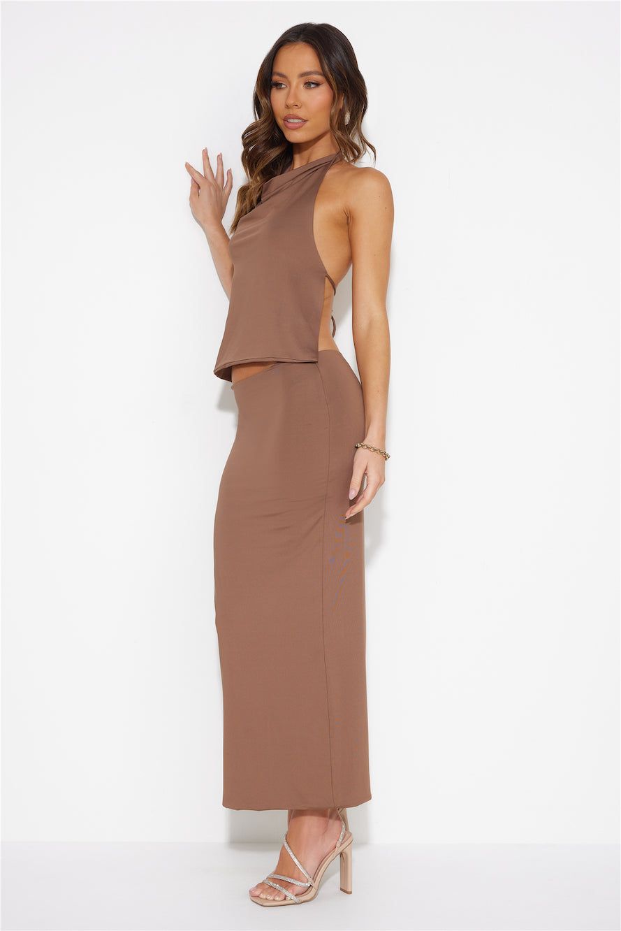 My Style Midi Skirt Brown sold by Hello Molly product image thumbnail 4