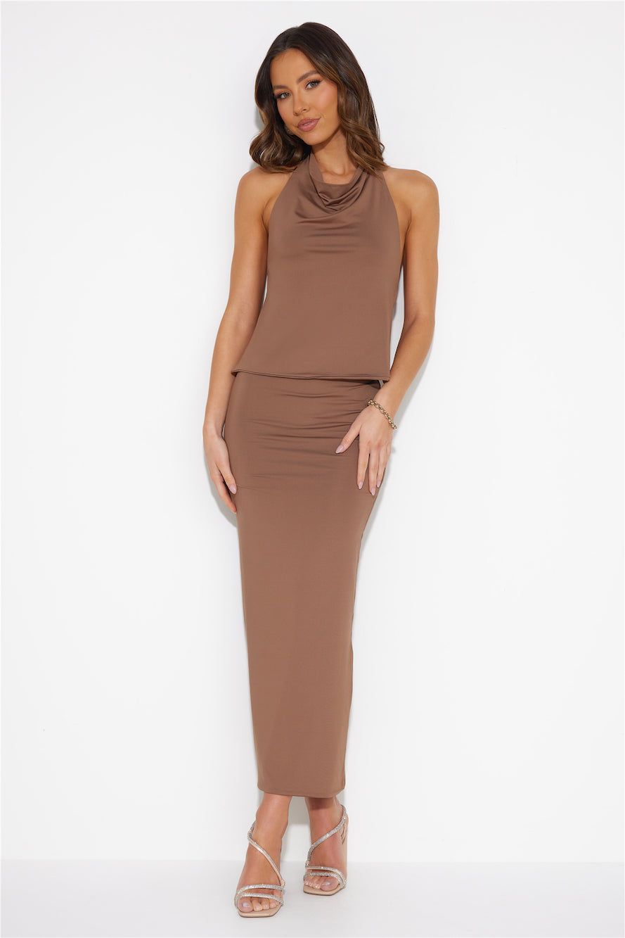 My Style Midi Skirt Brown sold by Hello Molly