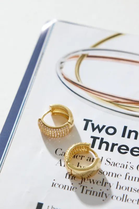 18k Gold Plated Statement Hoop Earrings Gold sold by Hello Molly