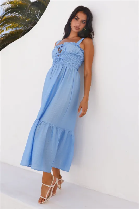 Bondi Beach Midi Dress Blue sold by Hello Molly
