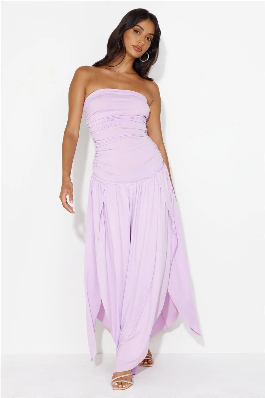 Spinning Queen Strapless Maxi Dress Lilac sold by Hello Molly product image thumbnail 4
