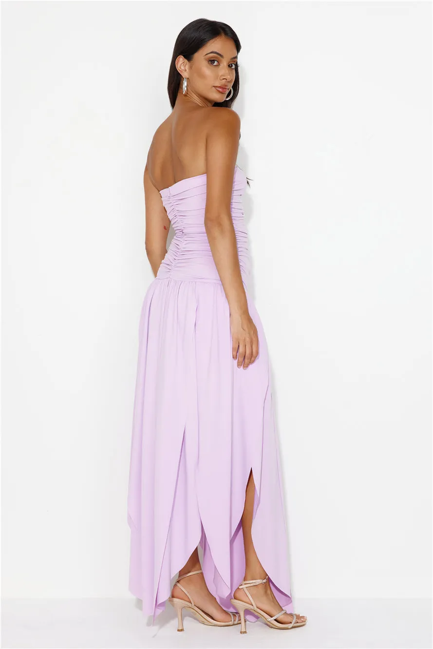 Spinning Queen Strapless Maxi Dress Lilac sold by Hello Molly product image thumbnail 5