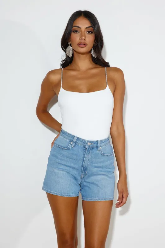 Touch Of Glitz Bodysuit White sold by Hello Molly