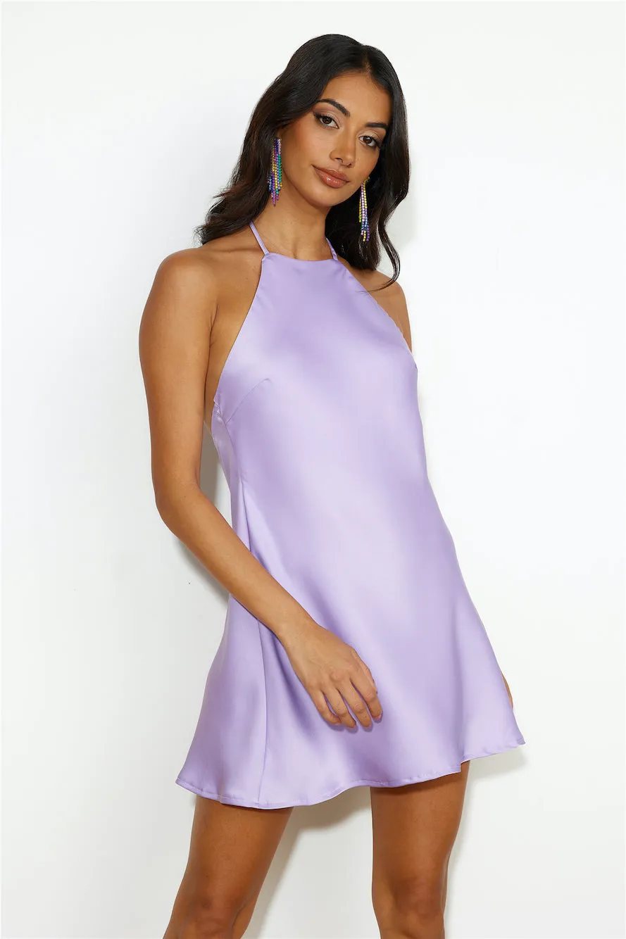 Impressive Style Satin Mini Dress Lilac sold by Hello Molly product image thumbnail 3